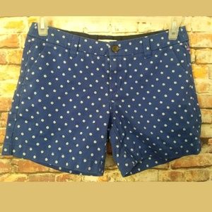 🍉 Merona blue white spring polka dot shorts